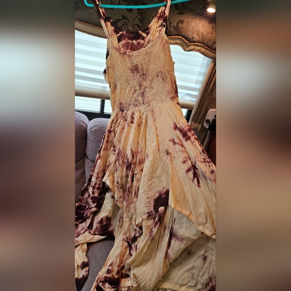 Advance Apparels Brown and Cream Sleeveless Sundress - Picture 2 of 2